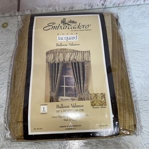 Vintage Embarcadero By Arrow Home Fashions  Jacquard Balloon Valance 84"